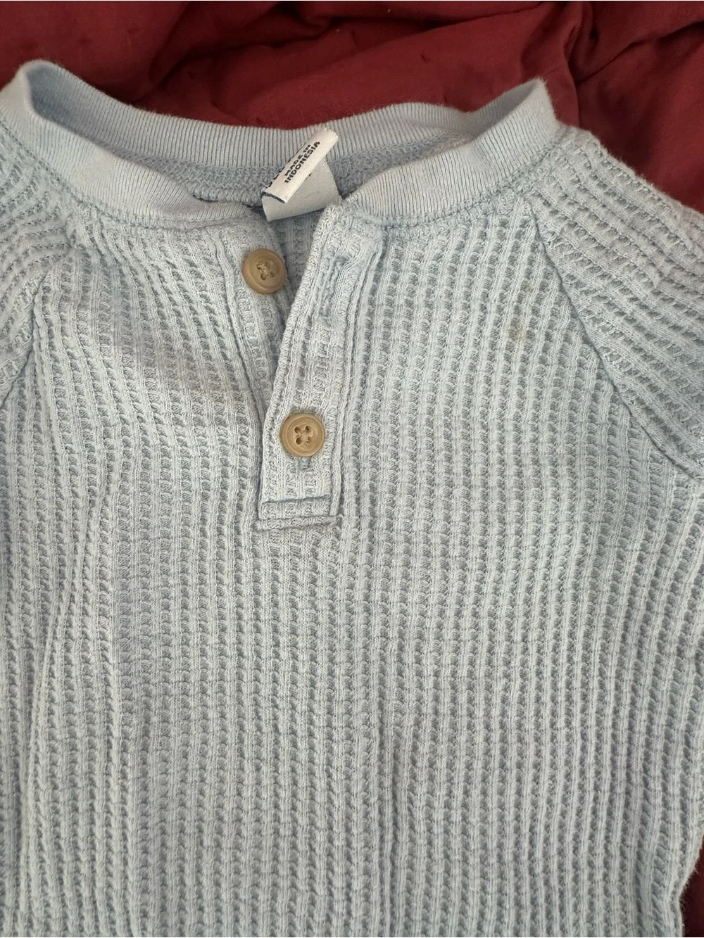 Old Navy Light Blue Waffle Knit Matching Bodysuit & Pants Set